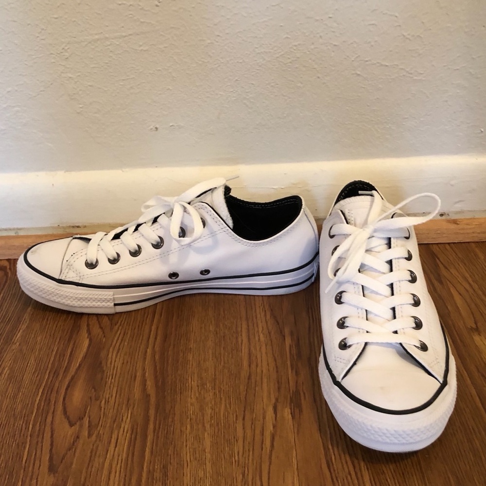 White Leather Converse